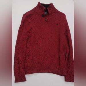 Izod Boys Ribbed Red Sweater Size Regular 6/7 100% Cotton